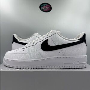 Nike Air Force 1 '07 White Black Pebbled CT2302-100 Size 13